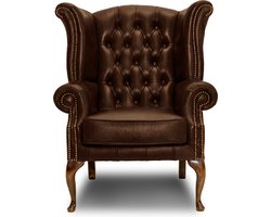 Chesterfield Fauteuil Plainwing | Cloudy Oud Bruin | 2 tot 4 weken levertijd