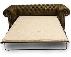 Chesterfield Slaapbank First Class leer | 3-zits | Mos Groen | 2 tot 4 weken levertijd