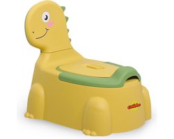 Chibbo® Dino Plaspotje Peuter - Geel Groen Kinder Toilettrainer - WC Potje Peuter & Baby - Jongen & Meisje - Zindelijkheidstraining Kind - kerstcadeau