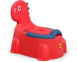 Chibbo® Dino Plaspotje Peuter - Rood Blauw Kinder Toilettrainer - WC Potje Peuter & Baby - Jongen & Meisje - Zindelijkheidstraining Kind - kerstcadeau