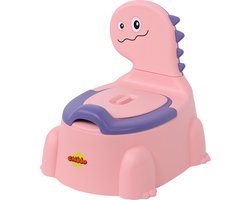 Chibbo® Dino Plaspotje Peuter - Roze Paars Kinder Toilettrainer - WC Potje Peuter & Baby - Jongen & Meisje - Zindelijkheidstraining Kind - kerstcadeau