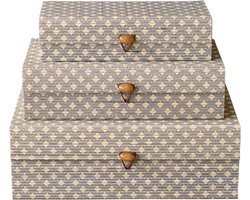 Chic Antique Set van 3 Decoratieve Opbergboxen – Vintage/Woonaccessoires – Shabby Chic Stijl