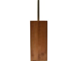 Chic Bamboe Toiletborstel Set | Natuurlijke Hout Look | Stevige 8mm Dikke Borstel | Stijlvolle Lichtkleurige Houder | Milieuvriendelijke Badkameraccessoire