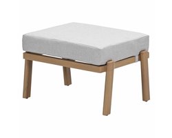 Chicago aluminium voetenbank - natural teak look