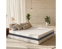 CHICASA Matras 80x200x21 cm - 7-Zones - Koudschuim met Geheugenschuim - H3/H4 - Oeko-tex