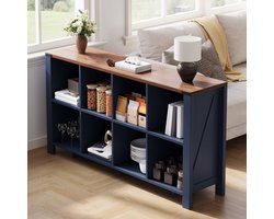 CHICFURN Dressoir - 8 open vakken - kantelbeveiliging - staand - blauw