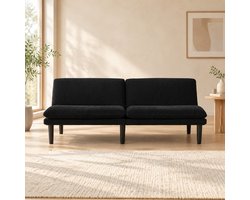 CHICFURN Slaapbank - Verstelbare rugleuning - 2-zits - Zwart
