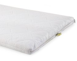 Childhome Heavenly Safe Sleeper Babymatras 90 x 50 x 7 cm - Wiegmatras van Polyetherschuim - Anti-Allergisch, Ademend en Schimmelwerend - Afneembare Hoes Wasbaar op 60 °C - EN 16890 en Oeko-Tex Gecertificeerd - Wit