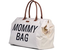 Childhome - Mommy Bag ® Verzorgingstas - Luiertas - Ecru & Zwart - Ruim & Waterafstotend - 55x30x40cm