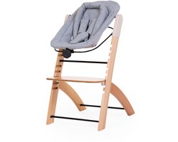 Childhome Newborn Zitje voor Evosit en Lambda 3 - Babyzitje aan Tafel vanaf de Geboorte tot 9 kg - Verstelbare Rugleuning met Draaiknop - 5-Punts Harnas met Zachte Schouderpads - Inclusief Wasbare Jersey Hoes - Zwart