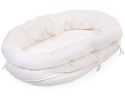 Childhome Omrander voor Rattan Wieg – Jersey Katoen – Ecru – Beschermrand – Zachte Bumper