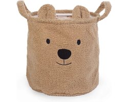 Childhome - Opbergmand - 30x30x30 Cm - Teddy - Bruin - Speelgoedmand - Wasmand