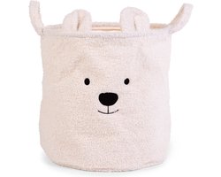 Childhome - Opbergmand - 40x40x40 Cm - Teddy - Ecru - Wasmand - Speelgoedmand