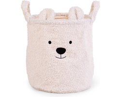 Childhome - Opbergmand - Teddy Ecru - Schattig Ontwerp - Praktische Opslag - Gemakkelijk Te Reinigen - 30x30x30 Cm