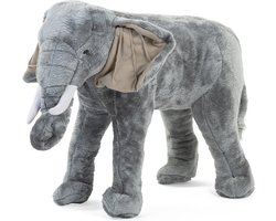 Childhome - Staande olifant - Knuffel - Pluche - Speelgoed dieren - Grijs - 70x40x60 Cm