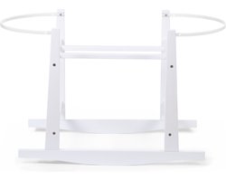 Childhome Wiegstandaard voor Moses mand - Dennenhout - Wit - 85 x 46 x 54 cm