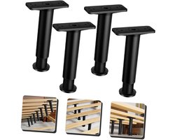 CHILDWEET 4 Stuks Bed Ondersteuning Frame Verstelbare Beddelen Verstelbare Bedframesteun Ondersteuning Van Het Bedframe King Size Bed Houten Bedframe Camas Kunststof Staal Verstelbaar Deel