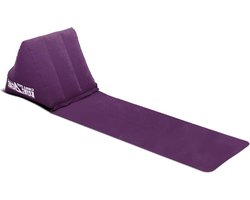 Chill Out Wedge Draagbaar ligbed met wigvormig nek-rugkussen - paars, kamperen en festivals