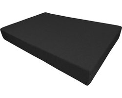 Chilly Pilley Palletkussen Schuimvlokken Palletkussen Palletbekleding Palletmeubilair Pallet Sofa Rugleuning Gewatteerd Zitkussen Verwijderbare Zijkussenset (Zitkussen 120x80x12, Zwart)