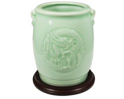 Chinese Dragon & Phoenix keramische vaas 4,5 inch - Perfect voor decoratie en geschenken