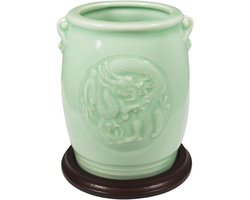 Chinese Dragon & Phoenix keramische vaas 4,5 inch - Perfect voor decoratie en geschenken