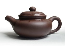 Chinese Gongfu Theepot - Echte Zwarte Klei Zisha - 10 oz Classics Fanggu Pot Infusers Thee - Zini Paarse klei