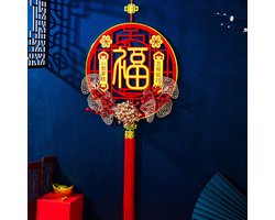 Chinese stijl woonkamer deur hanger/facai fruit acryl ronde zegen hanger/binnen en buiten feestelijke zegen hanger - 五福临门
