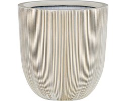 CHIOS - Bloempot - Wit - 31 cm - Polyresin