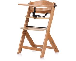 Chipolino Tip Top 2-in-1 Kinderstoel - Wood - Geschikt vanaf ongeveer 6 maanden tot 15 kg - Zitting en voetensteun in hoogte verstelbaar