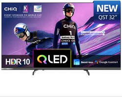 CHiQ L32QST - Smart TV 32 Inch - QLED Pro Google TV - FHD 1080P - Randloos Metal Design - Dolby Audio - 2025 Nieuw