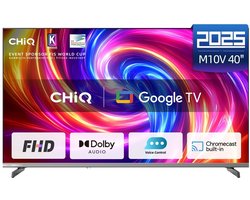 CHiQ L40M10V - Smart TV 40 Inch - LED Google TV - FHD 1080P - Randloos Metal Design - Dolby Audio - 2025 Nieuw