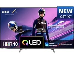 CHiQ L40QST - Smart TV 40 Inch - Full HD - QLED Pro - Google TV - Randloos Metal Design - Dolby Audio - Nieuw