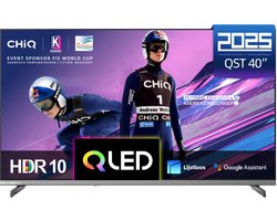 CHiQ L40QST - Smart TV 40 Inch - QLED Pro Google TV - FHD 1080P - Randloos Metal Design - Dolby Audio - 2025 Nieuw