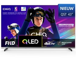 CHiQ L43QST - Smart TV 43 Inch - Full HD - QLED Pro - Google TV - Randloos Metal Design - Dolby Audio - Nieuw