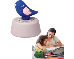 Chirp Bird Keukenwekker - Leuke Keukenwekker - Mechanische Herinnering - Vogelvormige Timer - Keukenwekker 60 Minuten Mechanische Aftelklok Herinnering voor Kooktijd Tool - blauw