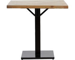 Chisa eettafel 80x80x78 cm - mangohout naturel-zwart