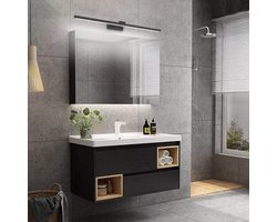 CHIWIN Badkamerlamp Boven Spiegel - LED Spiegellamp Badkamer - 60cm 12W - 6000K Wit Licht - IP44 Waterdicht - 180° Instelbare Hoek - Moderne Wandlamp voor Badkamer & Make-up, Slaapkamers, Kleedkamers