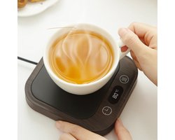 CHIWIN Bekerverwarmer – Elektrische Koffie- en Thee Verwarming – 4 Temperatuurstanden – 0 dB Stil – Continu 8 u Veilig Afsluitend – Universele Kopjesverwarmer voor Thuis & Kantoor