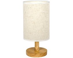 CHIWIN LED Nachtlamp met Stoffen Kap – Dimbare Tafellamp met Afstandsbediening & Timer – Sfeerverlichting voor Slaapkamer en Woonkamer