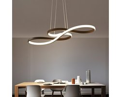 CHIWIN Moderne LED Hanglamp Zwart met Afstandsbediening – Dimbaar in Helderheid en Kleurtemperatuur – 100 cm Verstelbare Hoogte – Pendelarmatuur voor Eetkamer, Woonkamer, Slaapkamer – 75x40 cm – 45W – Energiezuinig en Stijlvol