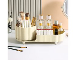 CHIWIN Opbergdoos Cosmetic - 360 Graden Draaibaar - Opbergorganizer Make-up - Transparant - Opbergsysteem voor Badkamer & Dressoir - Geen Montage