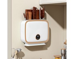 CHIWIN UV-Sterilisator Keuken – 70°C Heetlucht Desinfectie, 3-Zones Sterilisator voor Messen, Bestek & Stokjes, Wandmontage of Tafelgebruik, 360° UV & Warmtelucht, Timer 30 Minuten, Hygiënisch & Ruimtebesparend