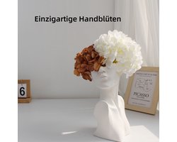 CHIWIN Vaas - Keramische Matte Lichaamsvaas – Artistieke Portret Dekovase – Boho Droogbloemenhouder voor Woondecoratie