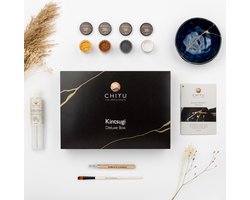 CHIYU Kintsugi Repair Kit Deluxe Box - Goud, Zilver, Koper, Zwart - Voedselveilig