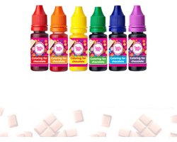 Chocolade Kleurstof Set van 6 Regenboogkleuren.