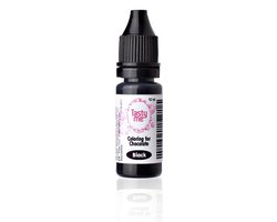 Chocolade Kleurstof Zwart 10 ml. Voedingskleurstof voor chocolade. Tasty Me.