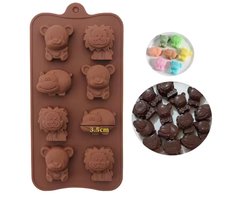 Chocolademal - Zeepmal - Dieren - Chocolate mold - Dieren vorm - Snoep mal - Bruin - 20/10CM - Siliconen - CHPN