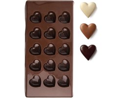 Chocoladevorm Silicone Oranje SILLINIE - Bonbonvorm - Chocolade Praline Bonbons Snoep Vorm - Bakvorm - Fondant - Ijsklontjes