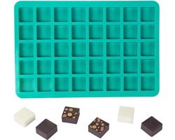 Chocoladevorm siliconen vierkante bakvorm bonbonvorm 40 siliconen vorm zeepvorm voor chocolade, snoep, ijsblokjes, rubbers, gelei, bonbons, karamel