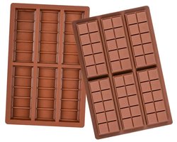 Chocoladevormen - Chocolade Mal - Bakvorm Chocolade Siliconen Chocoladetablet Vorm - 2 Stuks - Voor Zoete Versnaperingen